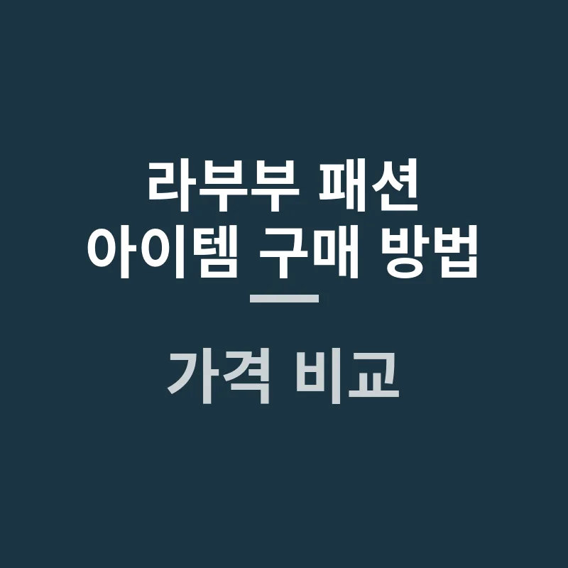 라부부 패션 아이템 구매 방법과 후기, 가격 비교부터 추천까지 완벽 가이드