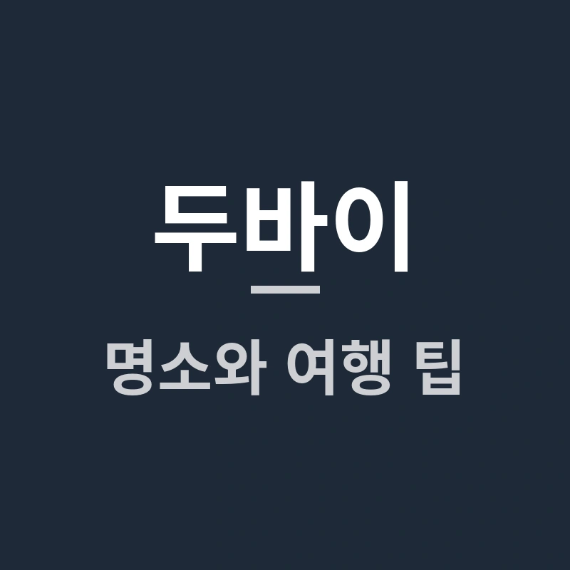 두바이 여행의 모든 것: 꼭 가봐야 할 명소와 숨겨진 꿀팁 대공개!