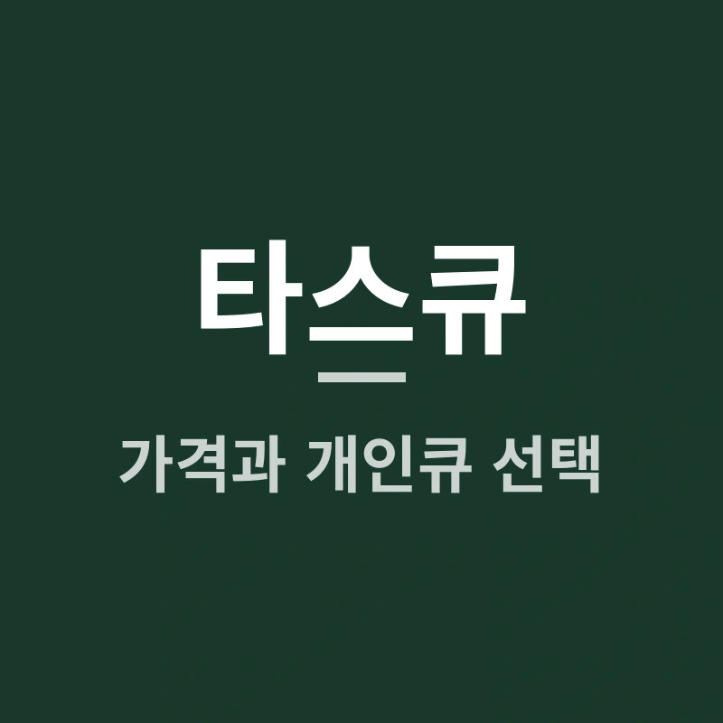 타스큐 가격과 개인큐 선택, 목재와 무게는 어떻게 고를까요?