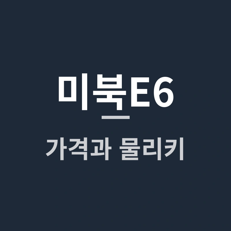 미북E6 가격과 물리키, 직구 세팅은 어떨까요?