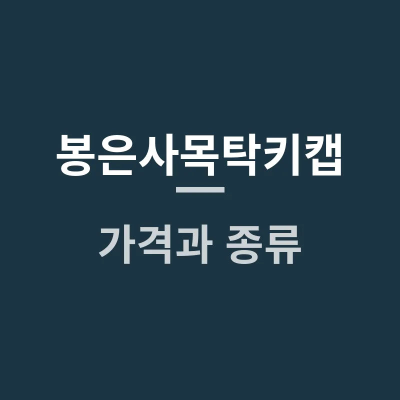봉은사목탁키캡 가격과 종류, 어떤 점이 궁금할까요?